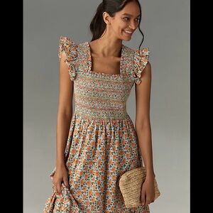 English Factory Sleeveless Square-Neck Embroidered Midi Dress